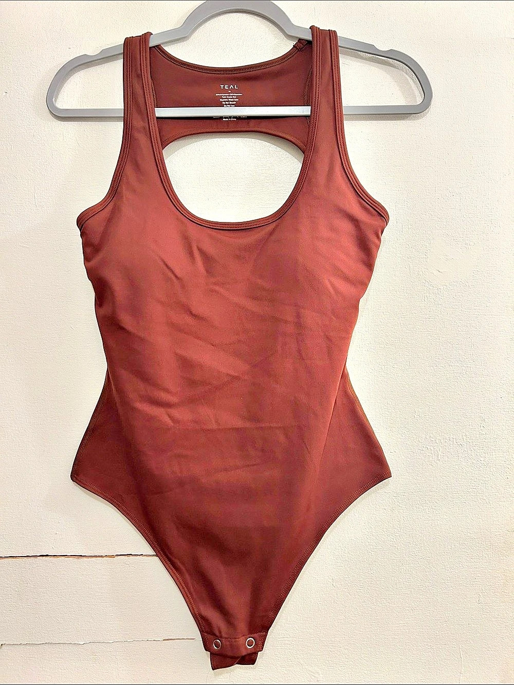 TEAL Brown Bodysuit Like New